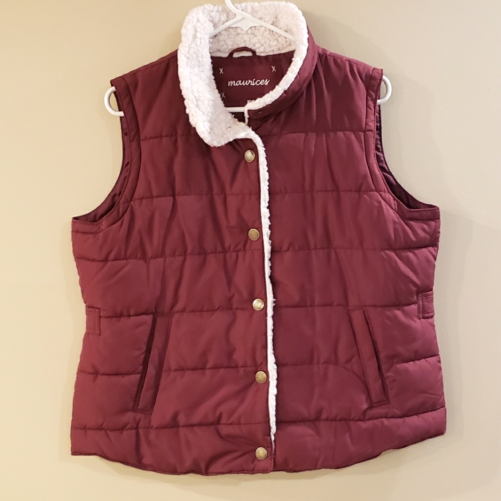 Maurices Maroon Vest